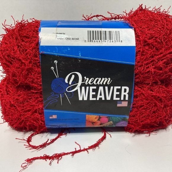 2 Skeins Red Scrubby Yarn - Picture 1 of 14